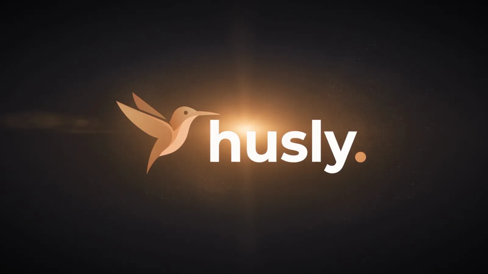 Husly logo: vasest koolibri ja sõna husly