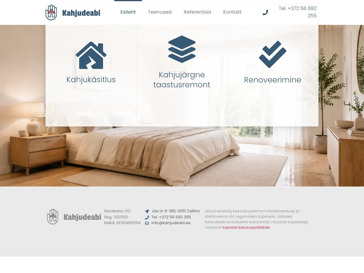The front page of the Kahjudeabi website
