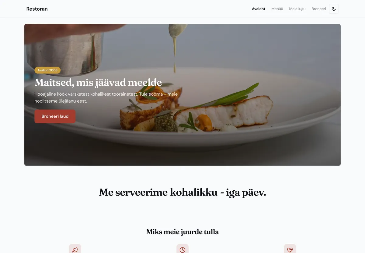 Restorani kujundus