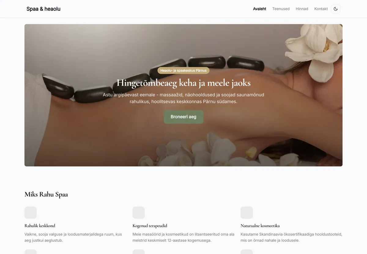Spaa kujundus