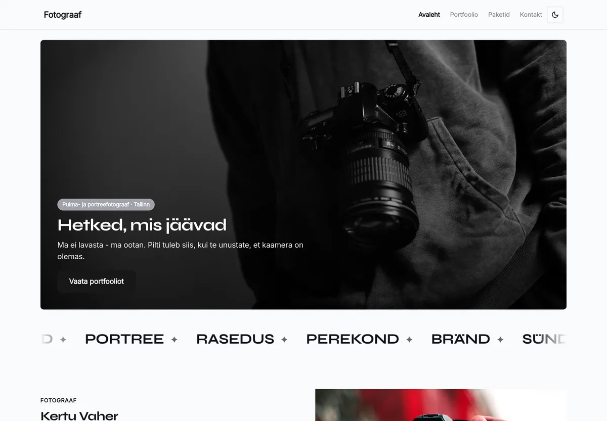 Fotograafi kujundus