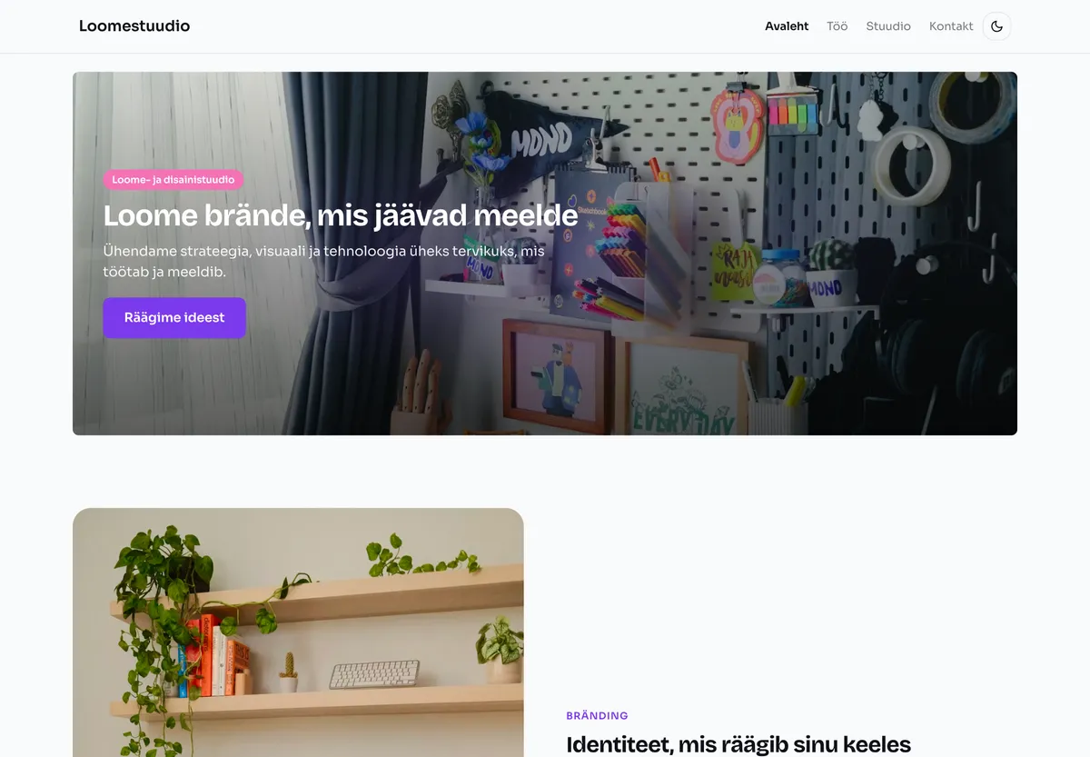 Loovstuudio kujundus