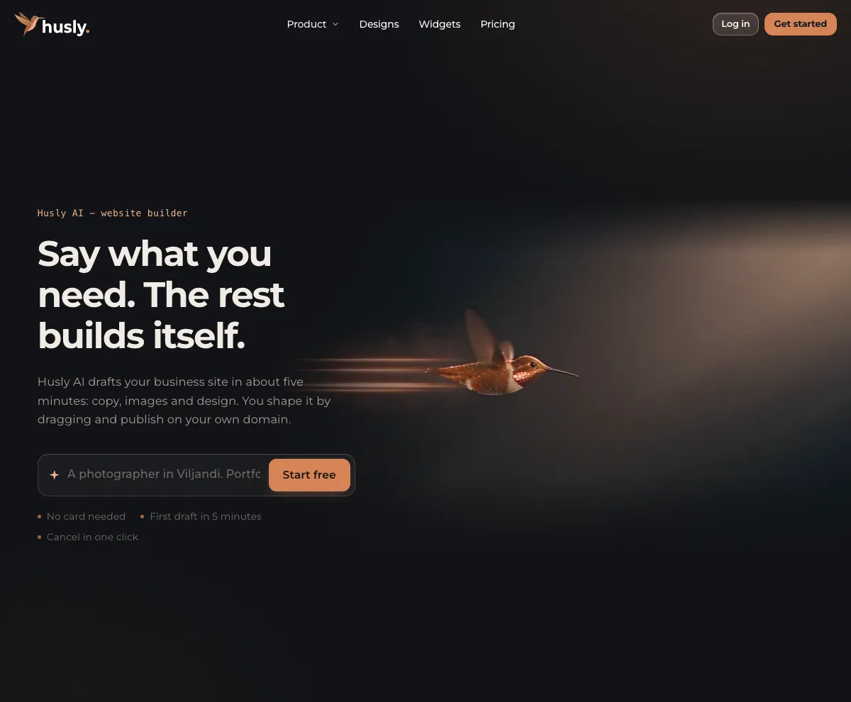The Husly front page