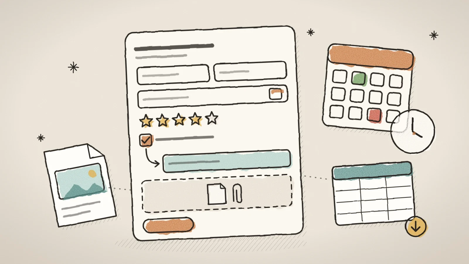 Your form now asks only what matters, takes files and closes on its own