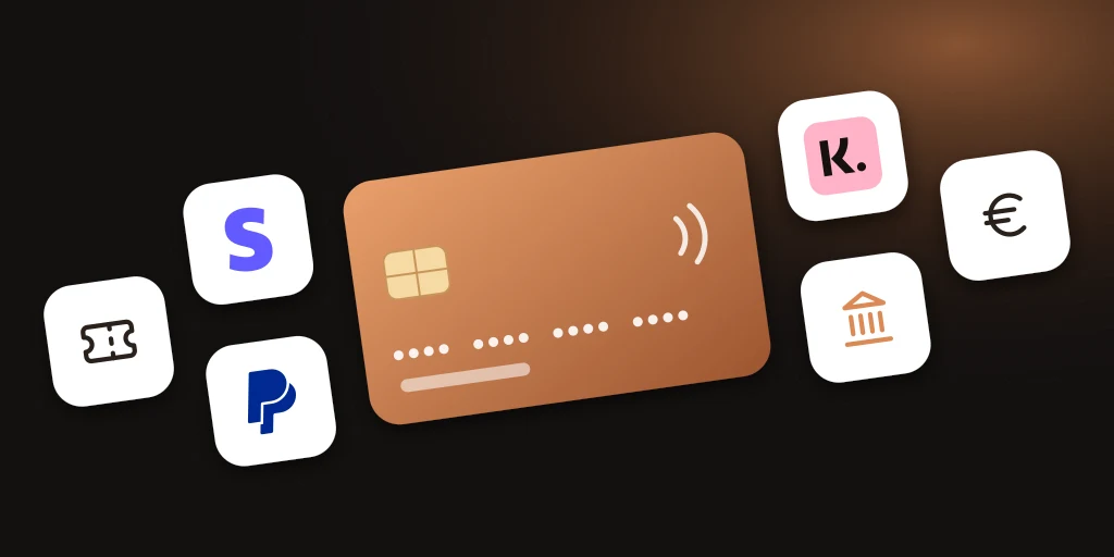 Card, PayPal, Klarna or a bank link